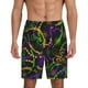 thumbnail image 1 of Balery Neon Mardi Gras Pantalones cortos de pijama de punto de algodón para hombre con cinturilla y bolsillos-4X-Large, 1 of 6