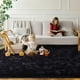 thumbnail image 2 of Alfombra LòutiRoot Home Black Fluffy de 160 x 230 cm para salón, 2 of 8