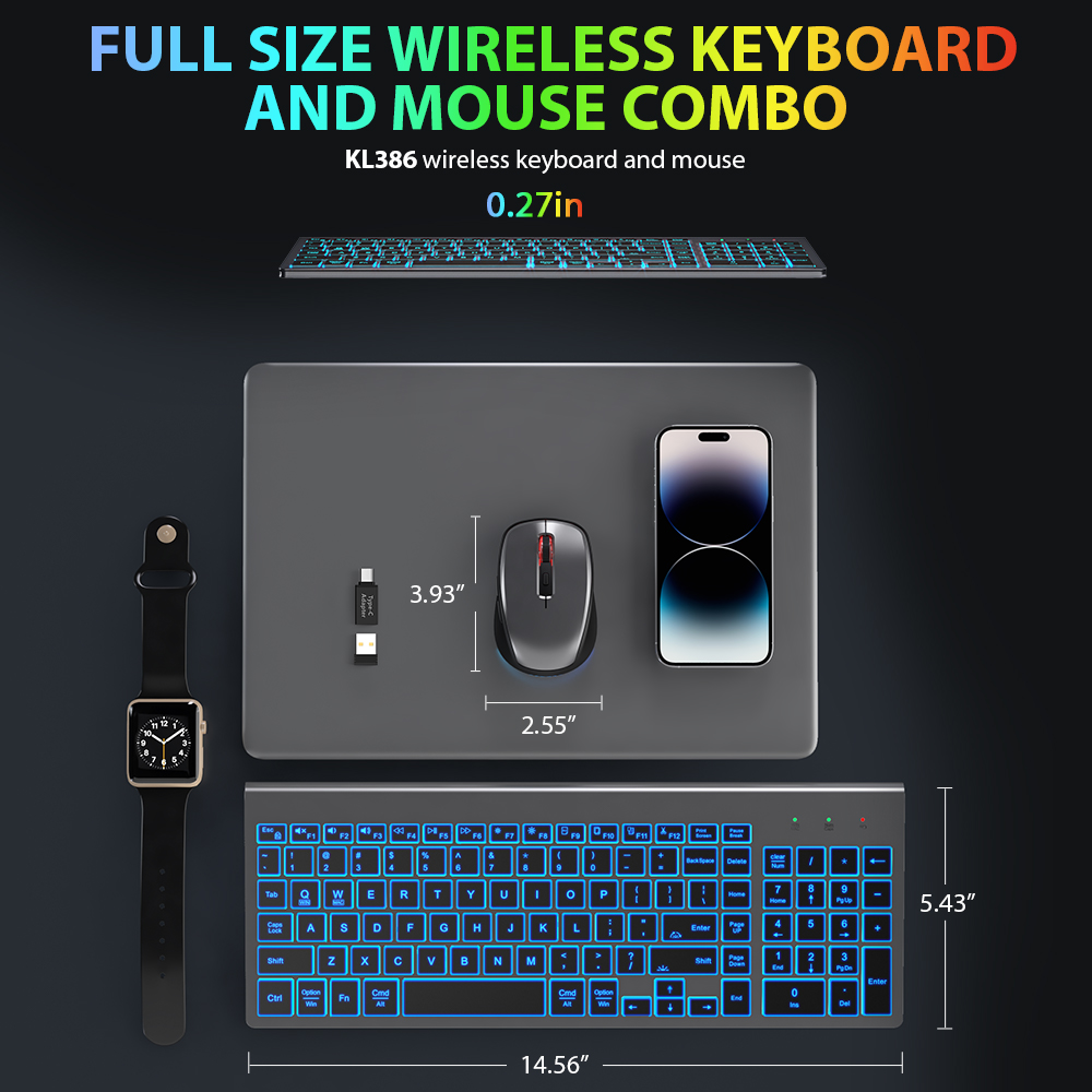 Wagpak Wireless Keyboard & Mouse Combo Rechargeable photo 7