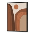 thumbnail image 3 of Designart 'Abstract Terracotta Mountain Landscape Sunset ' Modern Framed Canvas Wall Art Print, 3 of 5