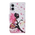 thumbnail image 2 of TECH CIRCLE Cute Cartoon PU Leather Case for iPhone 16 Pro - Flip Wallet Case with Wrist Strap, 2 Card Slots an 1 Cash Pocket, Protective, Slim Fit and Lightweight, Butterfly Girl, 2 of 7