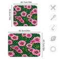 thumbnail image 3 of Dish Drying Mat Kitchen Pad Large Counter Absorbent Dish Mats Drainer Groovy Green and Pink Flowers, 3 of 8