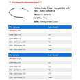 thumbnail image 2 of Parking Brake Cable - Compatible with 2001 - 2004 Volvo V70 2002 2003, 2 of 2