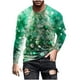 thumbnail image 2 of Blusas y camisas de manga larga con cuello redondo para hombre, blusa informal de manga larga con cuello redondo y estampado, blusa de poliéster para hombre, 2 of 5