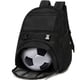 thumbnail image 1 of Bolsas de fútbol para jóvenes - Mochilas deportivas para fútbol, baloncesto, fútbol con soporte para pelotas para niños y niñas - Negro, 1 of 6