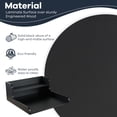 thumbnail image 6 of Kaboon Washer Dryer Countertop 2 Tier 28 inches Wide, Laundry Shelf Topper with Edge, 28" W x 28" D x 12" H Laundry Space Organizer, Black, 6 of 6