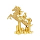 thumbnail image 3 of Estatua de caballo de resina, escultura animal china para jardín, sala de estar y paisaje. Oro, 3 of 9