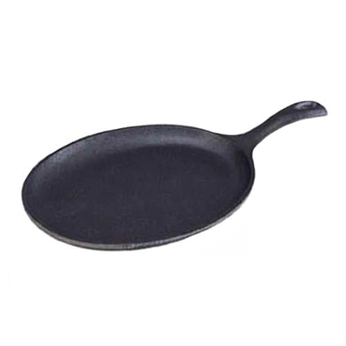 Lodge 10" x 7.5" Cast Iron Oval Serving Griddle with Handle, LOS3