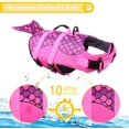 thumbnail image 4 of Dog Life Jackets, Ripstop Pet Floatation Life Vest for Small, Middle, Large Size Dogs, Dog Lifesaver Preserver Swimsuit for Water Safety at The Pool, Beach, Boating, XL, Pink Mermaid, 4 of 7