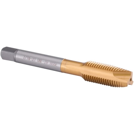 

Burkit 7/16 -20 UNF Spiral Point Tap HSS Titanium Coating Spiral Point Plug Threading Tap 7/16 x 20 UNF C27