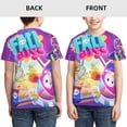 thumbnail image 3 of Fall Guys Garçons Filles T-Shirt à Imprimé Graphique 3d Col Rond Manches Courtes, 3 of 7