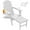 White, variant on Folding Adirondack Chair with Adjustable Back&Ottoman for Deck Patio Outdoor HDPE Lawn Chair,Black