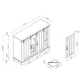 thumbnail image 4 of FESTIVO 47 in. White Wood Buffet Bar Cabinet with Barn Door with Marbling Pattern Countertop, 4 of 5
