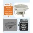 thumbnail image 6 of Garvee 6 Pack Round Chafing Dishes for Buffets, 5QT Maifanite-Coated White Chafing Dish Buffet Set with Glass Lids, Stainless Steel  Commercial Food Warmers for Parties, Wedding, Restaurant, Catering, 6 of 7