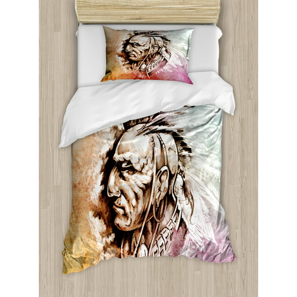 Native Duvet Cover Set Twin Size, Native American Bedding Sets Twin
