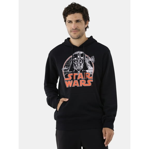 Star Wars Men's Darth Vader Graphic Hoodie with Long Sleeves, Sizes XS-3XL
