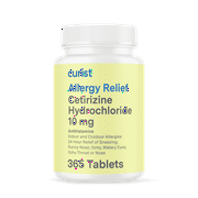 Curist Cetirizine Hydrochloride 10mg Tablet (365 Count) Allergy Medicine Antihistamine 24 HR Relief of Runny Nose, Sneezing, Itchy Throat, Itchy Eyes