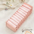 thumbnail image 3 of Gustave Foldable Drawer Dividers, Fabric Storage Boxes, Closet Organizers, Under Bed Organizer, for Clothing Underwear Bra Socks and Ties (Pink), 3 of 9
