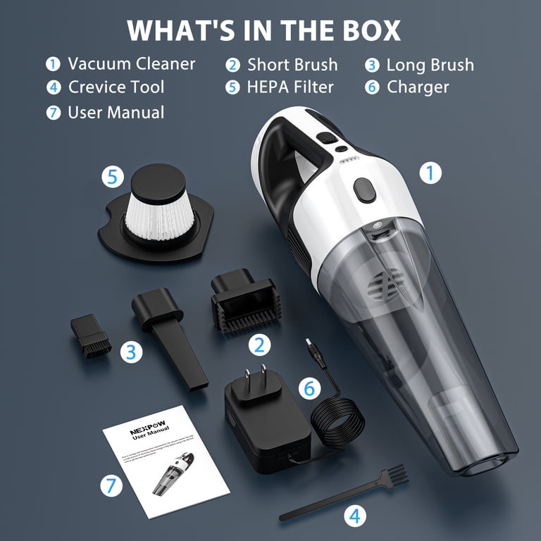 Nexpow Handheld Vacuum Cordless, 10000Pa Suction, Wet Dry Car