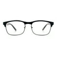 thumbnail image 5 of Classic Half Rim Contemporary Fashion Rectangle Powered Reading Glasses Black Tortoise +1.5, 5 of 7
