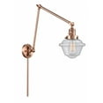 thumbnail image 1 of Innovations 238-AC-G534 Small Oxford 1 Light Swing Arm part of the Franklin Restoration Collection, Antique Copper, 1 of 1
