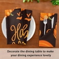 thumbnail image 3 of Coolnut Set of 6 Halloween Pumpkin and Bats Napkins Cloth Napkins 20"x20", Washable Polyester Dinner Napkins for Parties, Wedding, Restaurant, 3 of 6
