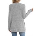 thumbnail image 6 of Otntypg Sweters for Women Dressy Casual Long Sleeve Ribbed Knitted Sweater Tops Lightweight Crewneck Tunic Shirts Loose 2025 Fall Outfits Clothes with Pocket Navy XL, 6 of 8