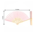 thumbnail image 2 of Balsa Circle 5 Ivory Silk Folding Hand Fans Wedding Favor Birthday Party Events, 2 of 6
