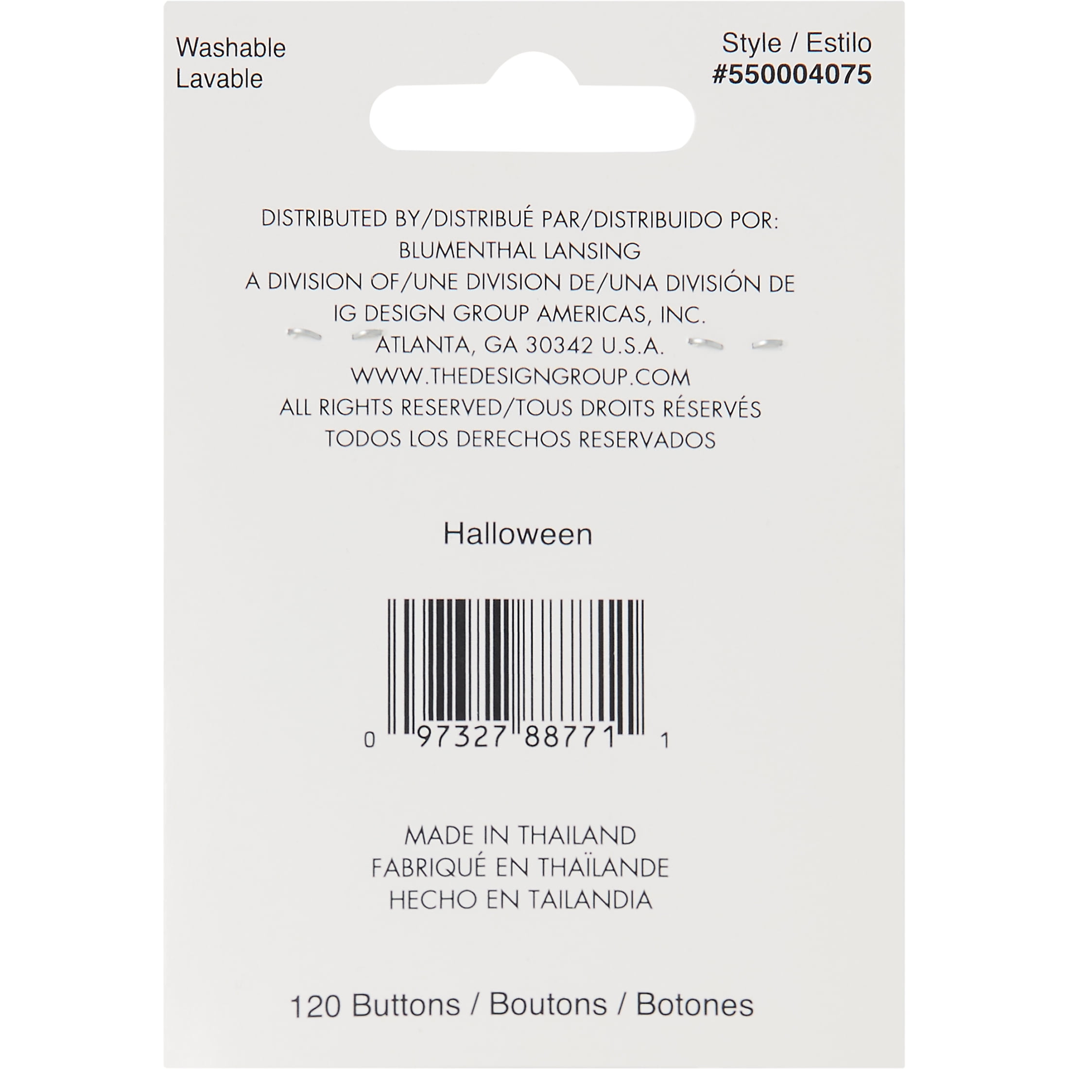 (3 pack) Favorite Findings Novelty Halloween Sew Thru Buttons, 130 Count