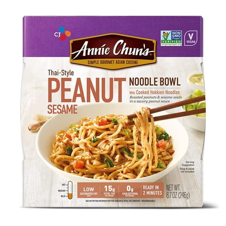 Annie Chuns Noodle Bowl Peanut Sesame 8.7 oz Pack of 3
