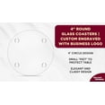 thumbnail image 3 of 10 Round Glass Coasters Set - Glass, Barware, Elegant, Durable - Clear, 3 of 5