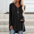 thumbnail image 3 of Arlun,Oversized V-Neck Tshirts for Women Casual Loose Fit Solid Color Thin Tops Womens Long Sleeve Baggy Soft Comfy Lightweight Fall Workout T Shirts Black XXXXL, 3 of 3