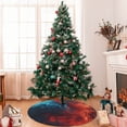 thumbnail image 7 of Rateoe Red And Blue Fire Print Christmas Tree Skirt 48" for Xmas Holiday New Year Party Circle Tree Mat Ornaments Decoration, 7 of 7