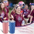 thumbnail image 3 of 2 Pieces American Flag Star Tumbler Cup Patriotic Gift 4th of July 20 oz Independence Day Memorial Day Mug with Lid Straw Brush, Stainless Steel Double Wall Insulated Water Bottle (Bright Flag), 3 of 6