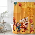 thumbnail image 4 of Happy New Year Bathroom Shower Curtains with 12 Hooks Waterproof Shower Curtain for Stalls and Bathtubs Spring Festival Red Yellow Dragon Dance Decorative Bathroom Privacy Curtain 36x78 Inches, 4 of 9