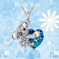 thumbnail image 4 of Collar de corazón de koala azul para mujer, colgante con cristales, regalo para mamá, su hija, amiga, 4 of 5