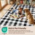 thumbnail image 4 of Design&I 8'x10' Washable Area Rug Plaid Farmhouse Checkered Interlocking Layered Front Door for King Size Bedroom, Under Bed, Sleek Flatweave Pet Friendly, 4 of 7