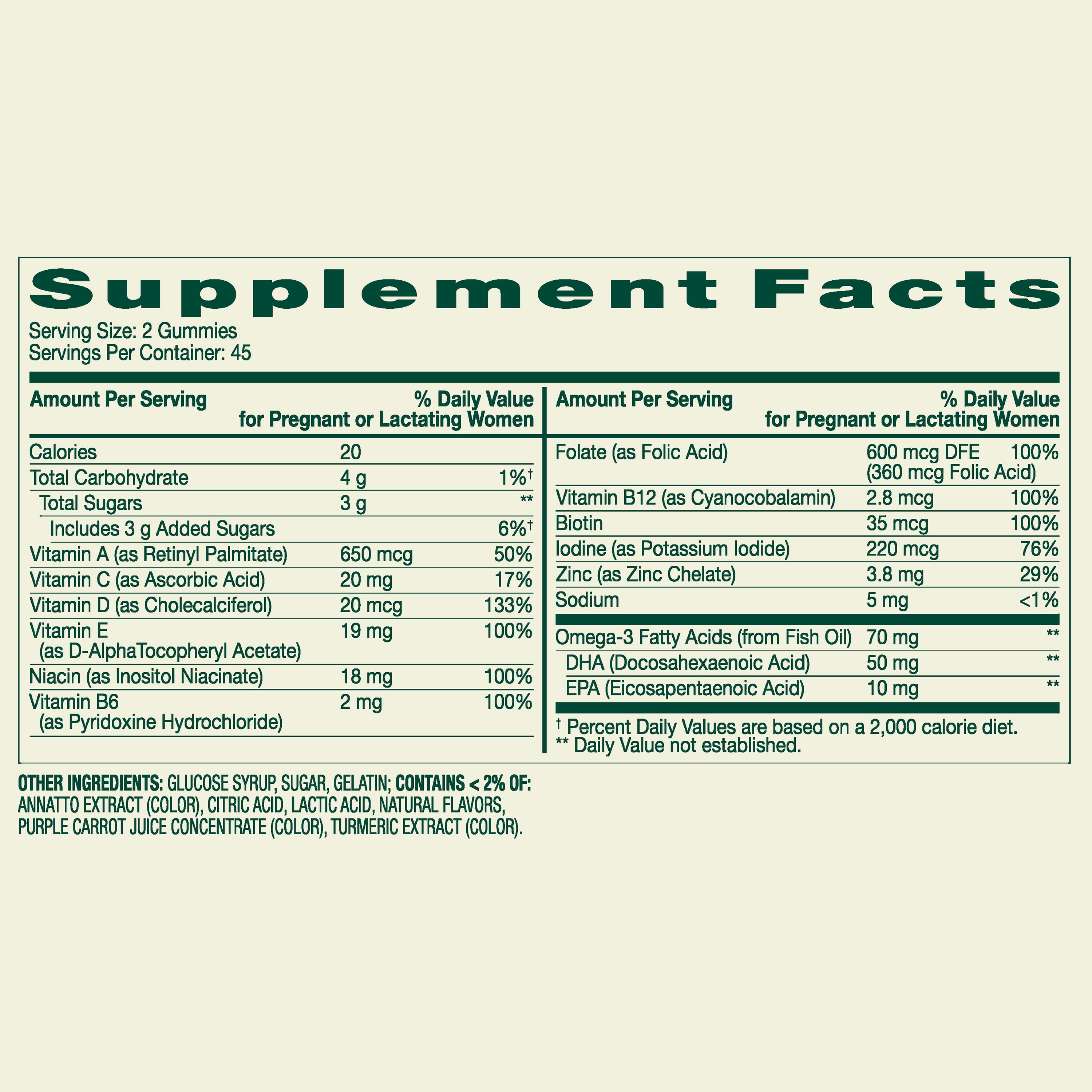 (3 pack) Spring Valley Prenatal Multivitamin Gummies with DHA and Folic Acid, 90 Count