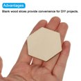 thumbnail image 4 of Uxcell 2 Inch Unfinished Blank Hexagon Wood Slices for DIY Art Crafts Decor 100 Pack, 4 of 6