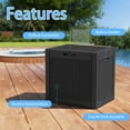 thumbnail image 2 of Chiccushion 30 Gallon Outdoor Patio Box Deck Elegant Vine Pattern Weather Resistant Storage Case for Yard Pool Landscape, Black, 2 of 5