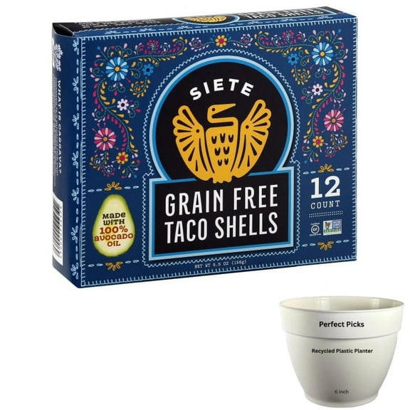 Siete Family Foods Grain Free Crunchy Taco Shells, 12 Count