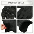 thumbnail image 3 of Unique Bargains 1 Pair Riding Gloves Motorcycle Gloves Touchscreen Gloves for Men for Cycling Driving Leather Black L, 3 of 7