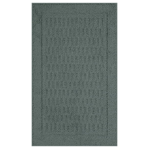Mainstays Machine Washable Dylan Solid Area Rug, Gray, 1'8"x2'10"