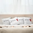 thumbnail image 7 of Ambesonne Love Throw Pillow Cover 4 Pack, Words Affection Romance, 16", Red Black White, 7 of 7