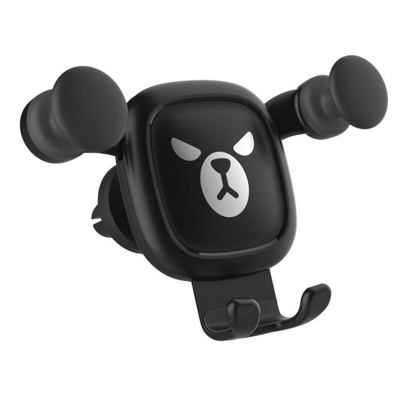 Riwesomey Soporte para teléfono móvil Soporte para teléfono celular montado en la salida de aire del coche Cuna Clip de plástico giratorio Automoción decorativa y accesorios Arrastra al oso