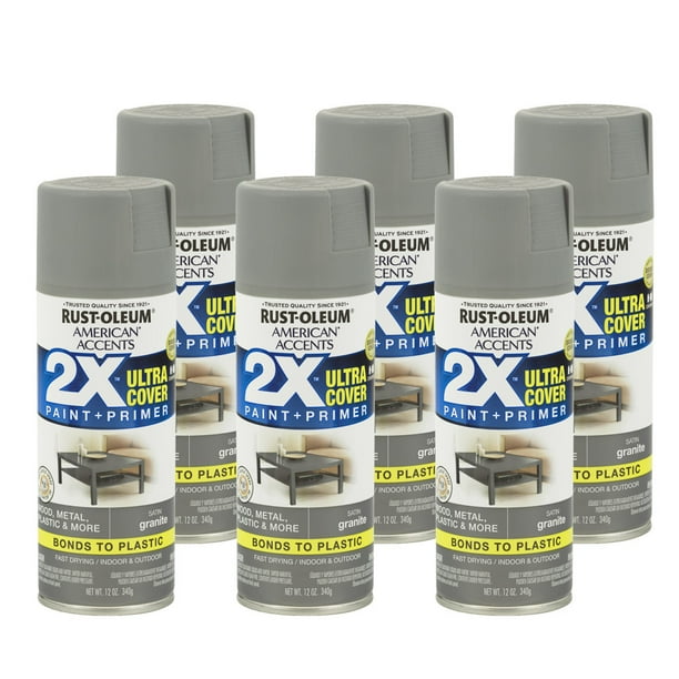 Granite, RustOleum American Accents 2X Ultra Cover Satin Spray Paint
