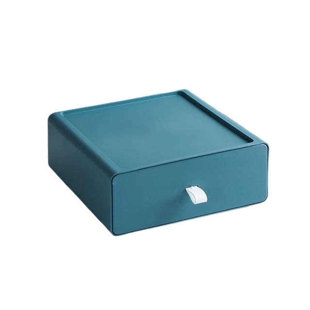 Drawer-Style Plastic Storage Box, Multi-Compartment Organizer for Cosmetics or Office Supplies, Stackable Design