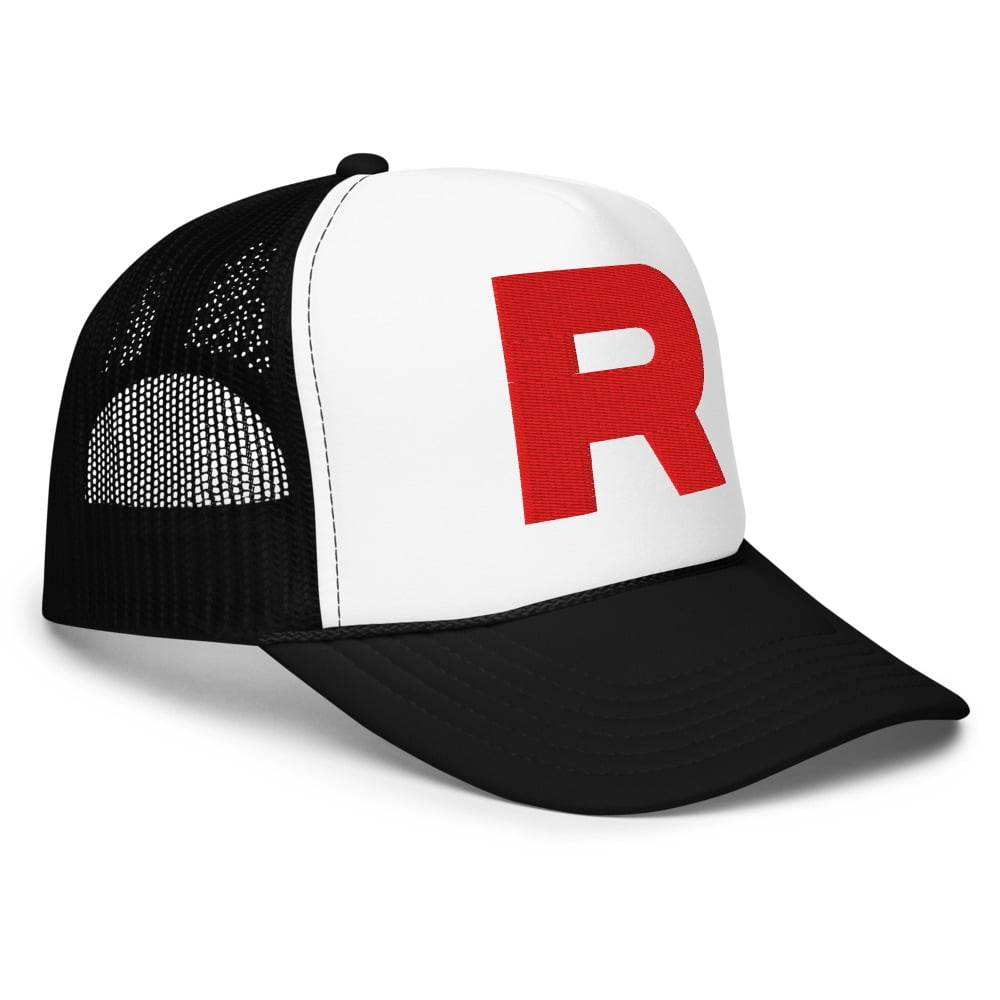 Team Rocket Foam Trucker Hat (Black / White / Black)