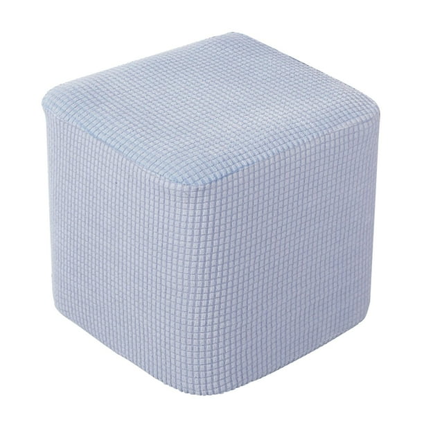 Funda elástica para otomana plegable con almacenamiento, funda rectangular suave para muebles gris