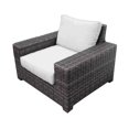 thumbnail image 4 of Castello Patio Furniture Sets 4-Piece Outdoor Furniture Conversation Set with Patio Sofa with Seat Cushions and Outdoor Patio Table for Outside Outdoor Patio Furniture Water Resistant Sofa Set, Brown, 4 of 6